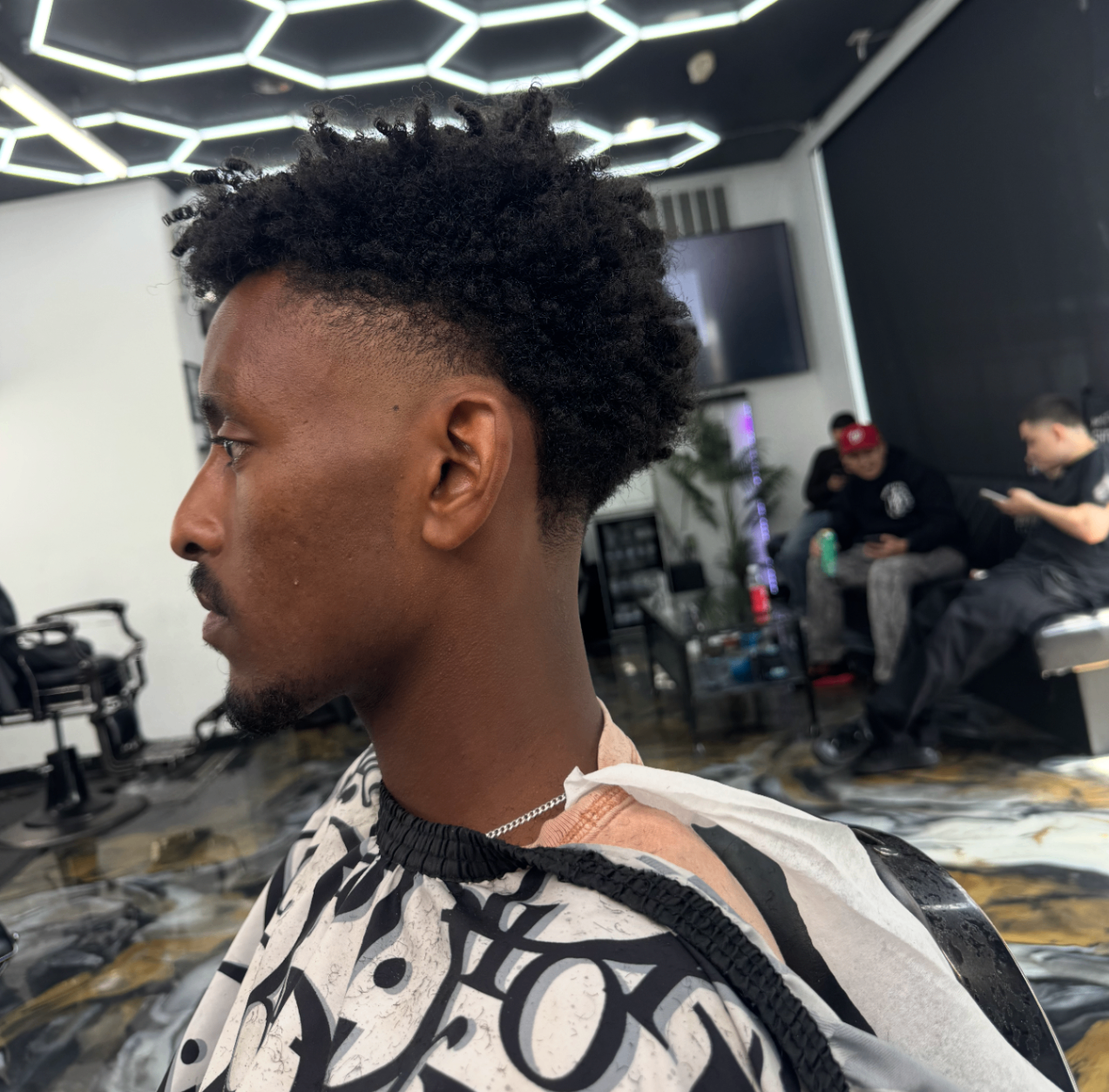 High textured taper haircut